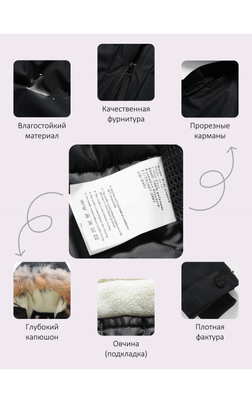 Тёплая детская парка с регулируемой посадкой.