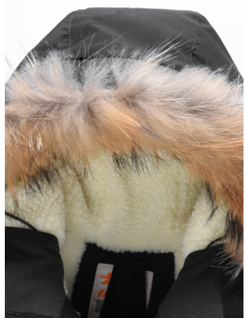 Тёплая детская парка с регулируемой посадкой.