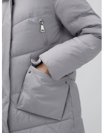 Тёплый женский пуховик с капюшоном