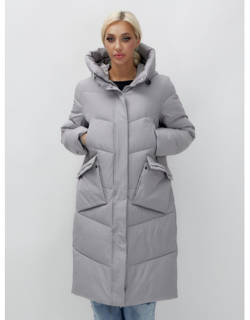 Тёплый женский пуховик с капюшоном