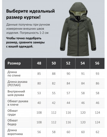 Мужская зимняя парка с капюшоном для активного отдыха