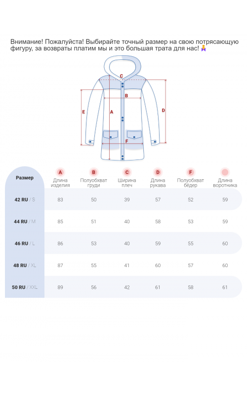 Женская зимняя парка для активного отдыха.