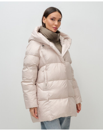 Женская зимняя куртка с капюшоном, размер 48–56.