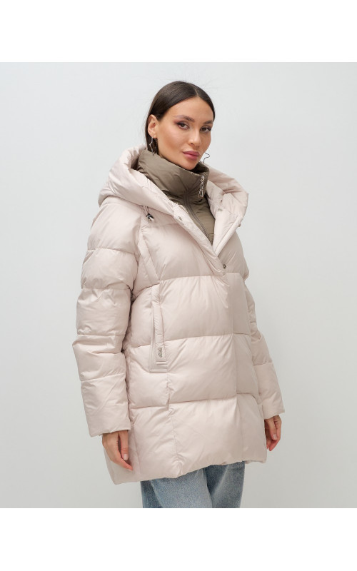 Женская зимняя куртка с капюшоном, размер 48–56.