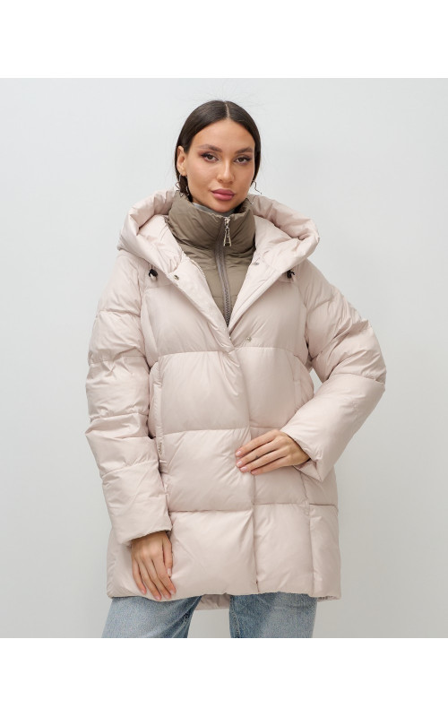 Женская зимняя куртка с капюшоном, размер 48–56.