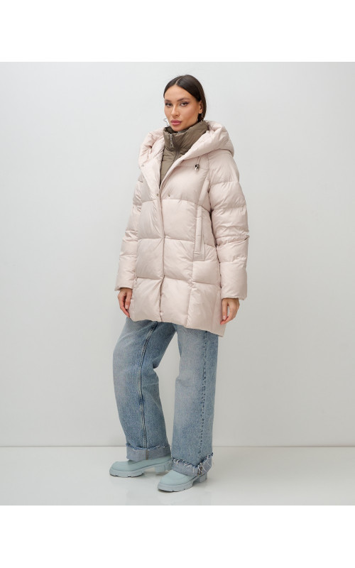 Женская зимняя куртка с капюшоном, размер 48–56.