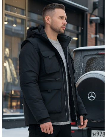 Куртка-жилетка трансформер 2 в 1 для активного отдыха и повседневной носки.