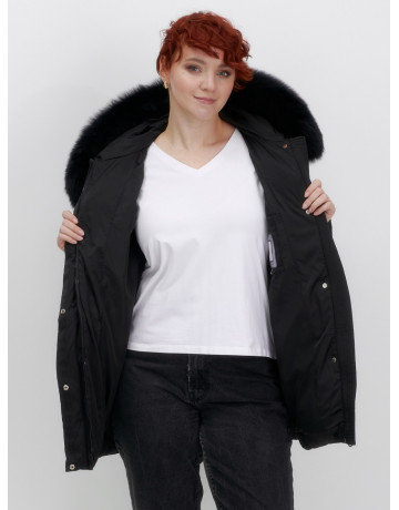 Пуховик для женщин с мехом песца