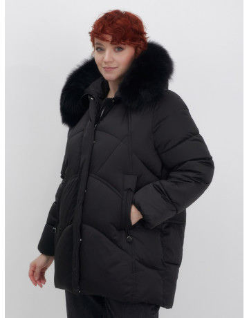 Пуховик для женщин с мехом песца