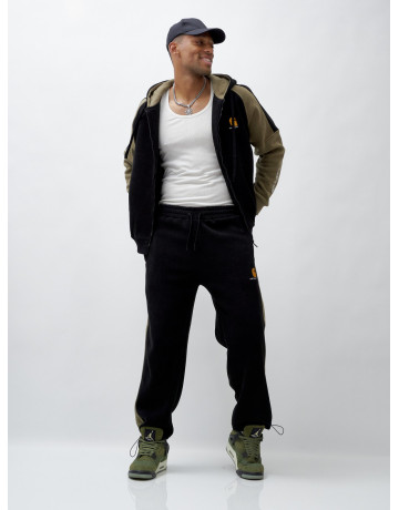 Мужской утеплённый спортивный костюм с начёсом для осени.