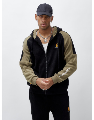 Мужской утеплённый спортивный костюм с начёсом для осени.