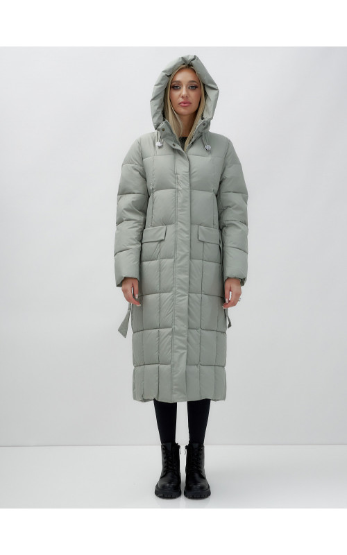 Длинный зимний пуховик для женщин
