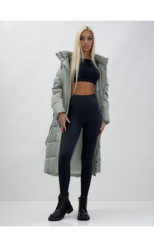 Длинный зимний пуховик для женщин