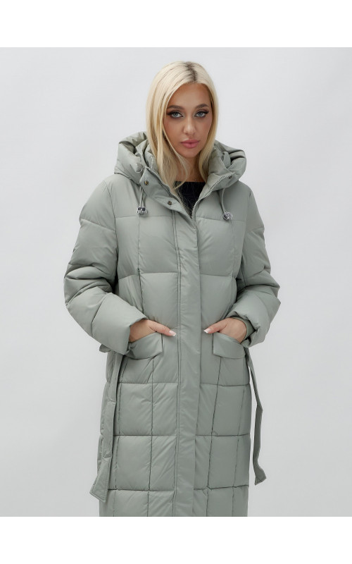 Длинный зимний пуховик для женщин