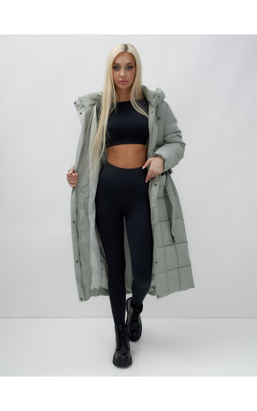 Длинный зимний пуховик для женщин