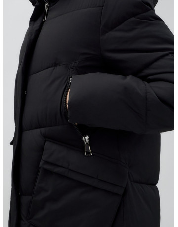 Тёплый женский пуховик с капюшоном