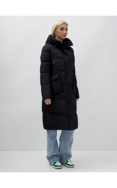 Тёплый женский пуховик с капюшоном