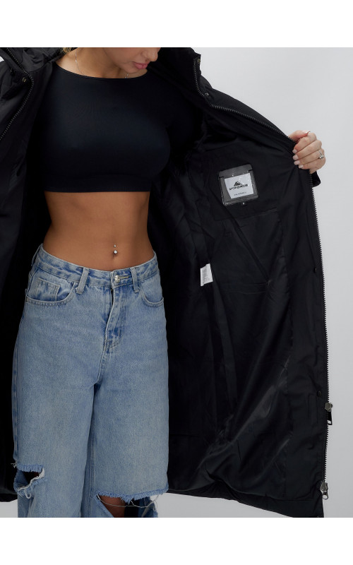 Тёплый женский пуховик с капюшоном