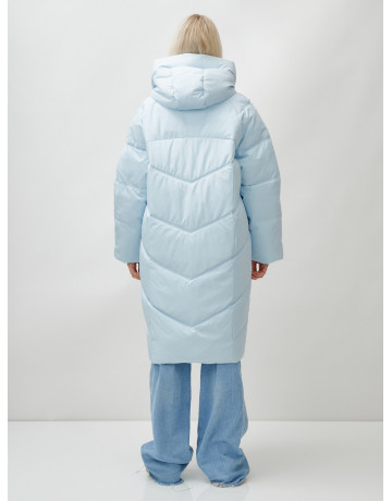 Женский длинный пуховик с капюшоном «Летучая мышь»