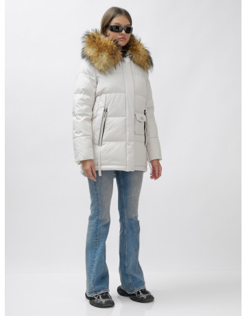 Женская зимняя куртка с мехом енота премиум-класса