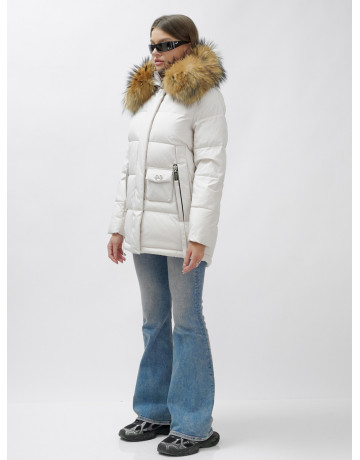 Женская зимняя куртка с мехом енота премиум-класса