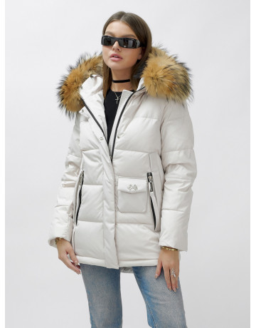 Женская зимняя куртка с мехом енота премиум-класса