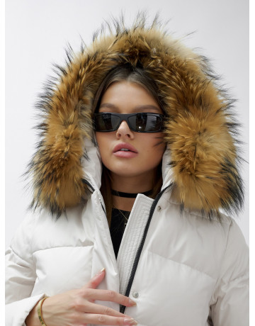 Женская зимняя куртка с мехом енота премиум-класса