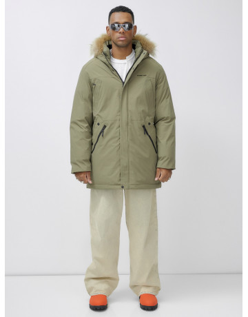 Мужская зимняя парка с мехом енота для активного отдыха