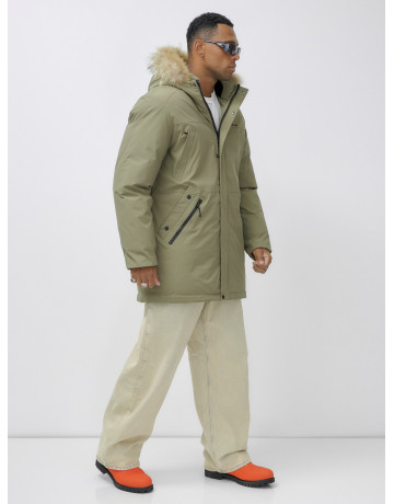 Мужская зимняя парка с мехом енота для активного отдыха