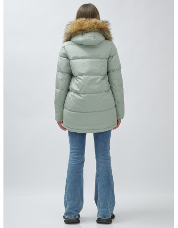 Женская зимняя куртка премиум-класса с мехом енота.