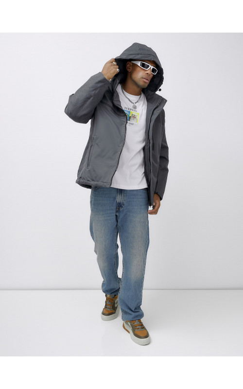 Зимняя куртка мужская больших размеров с утеплителем