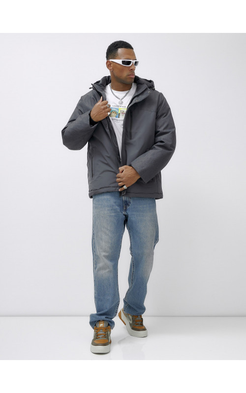 Зимняя куртка мужская больших размеров с утеплителем