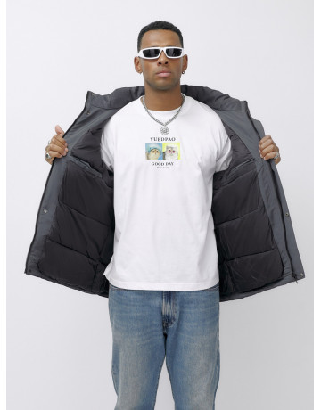 Зимняя куртка мужская больших размеров с утеплителем