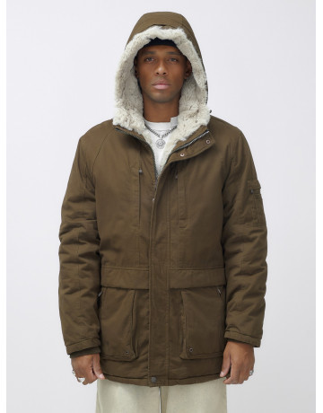 Зимняя мужская парка с капюшоном для активного отдыха.