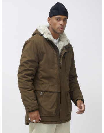 Зимняя мужская парка с капюшоном для активного отдыха.