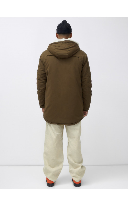 Зимняя мужская парка с капюшоном для активного отдыха.