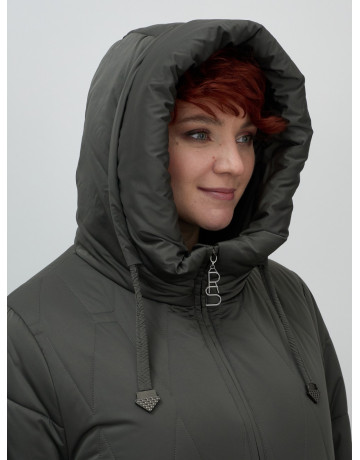 Длинный зимний пуховик для женщин больших размеров