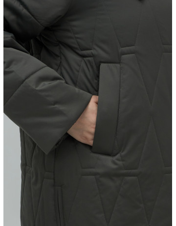 Длинный зимний пуховик для женщин больших размеров