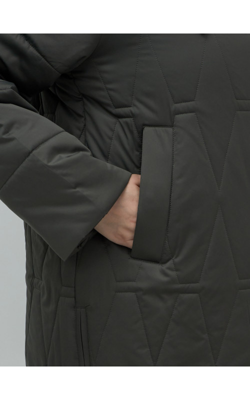 Длинный зимний пуховик для женщин больших размеров