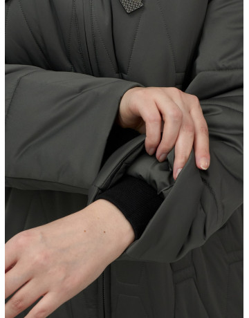 Длинный зимний пуховик для женщин больших размеров