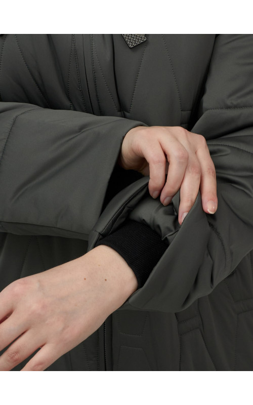 Длинный зимний пуховик для женщин больших размеров