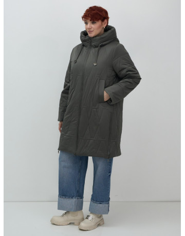 Длинный зимний пуховик для женщин больших размеров