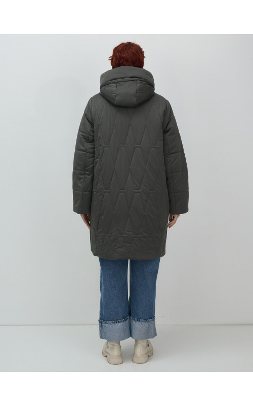 Длинный зимний пуховик для женщин больших размеров