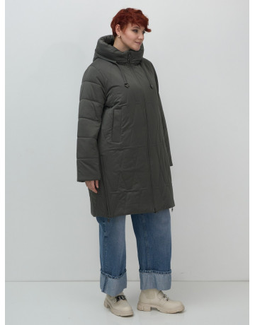 Длинный зимний пуховик для женщин больших размеров