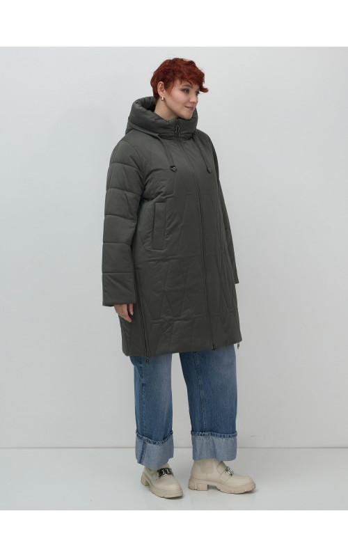 Длинный зимний пуховик для женщин больших размеров