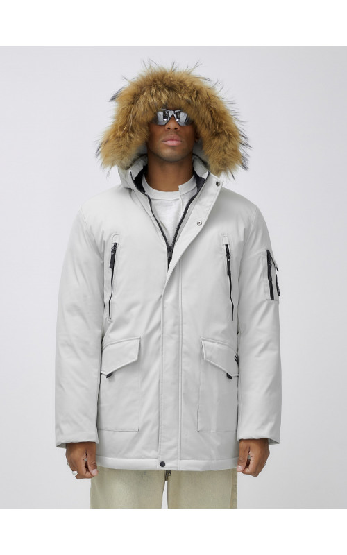 Мужская зимняя парка с натуральным мехом — защита от холода и стиль!