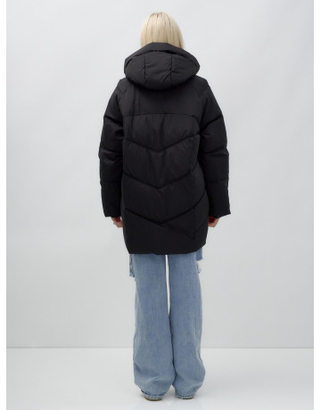 Зимняя куртка в стиле летучая мышь с капюшоном для активного отдыха.