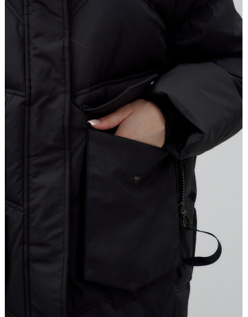 Зимняя куртка в стиле летучая мышь с капюшоном для активного отдыха.