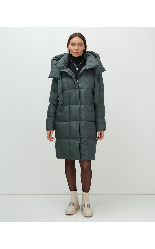 Длинный зимний пуховик для женщин