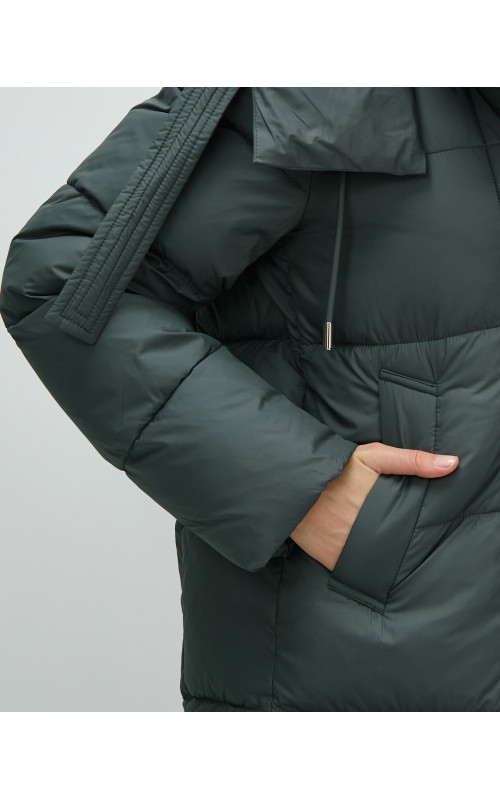 Длинный зимний пуховик для женщин